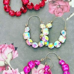 Fun jeweled hoops